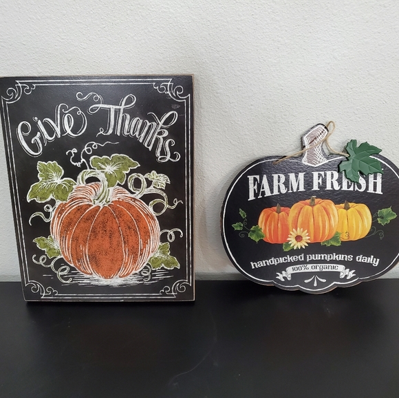 Fall Pumpkin Thanksgiving Decor Signs - Picture 4 of 11